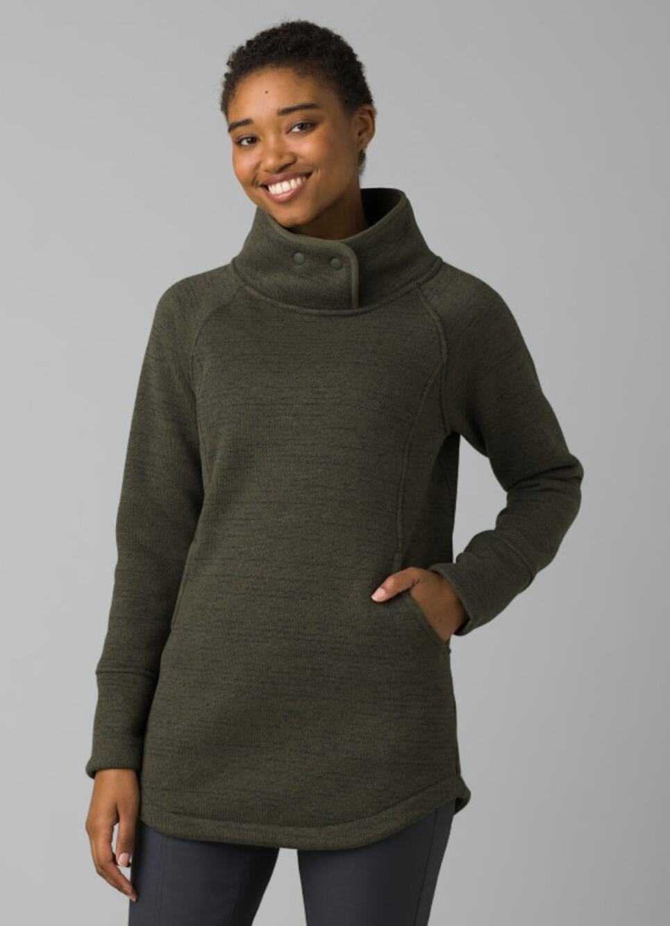 prAna Women's Tri Thermal Threads Tunic Sweater Size Large